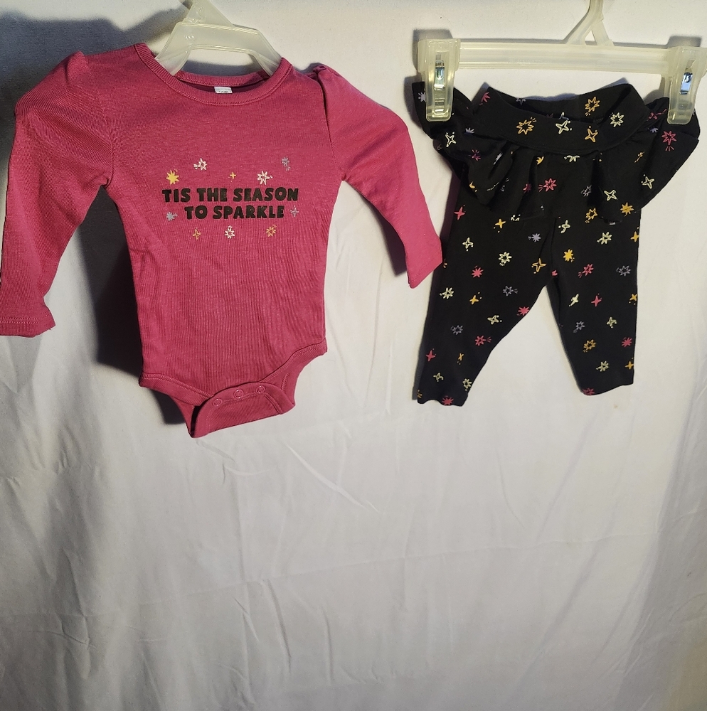Okie Dokie Pink and Black Kids Matching Set